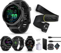 Garmin Forerunner 570 Running Smartwatch, 42MM WiFi, GPS Fitness Smart Watch for Men and Women, Slate Gray Aluminum with Translucent Black/Black Band + Access 600 Fitness Monitor, M-XL + More