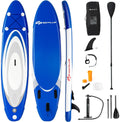Goplus Inflatable Stand up Paddle Board, 10'/10.5'/11' SUP 6' Thick with Premium Accessories, Adjustable Aluminum Paddle, Leash, Carry Bag, Hand Pump, Removable Fin, ISUP for Adults