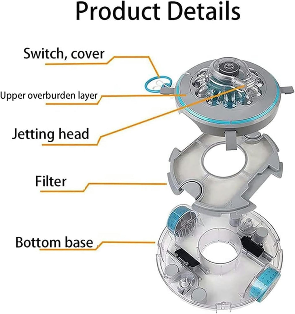 Cordless Pool Cleaner, Robotic Pool Cleaner, Swimming Pools Cleaning Robot, 60 Mins Runtime, Rechargeable Battery