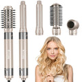 Hair Dryer 5 in 1 Hot Air Brush - 110,000 RPM High-Speed Negative Ionic Blow Dryer for Fast Drying, Multi-Styler with Auto-Wrap Curlers, Straightening Volumizing Combing Hair Styler, Multi Oval Brush