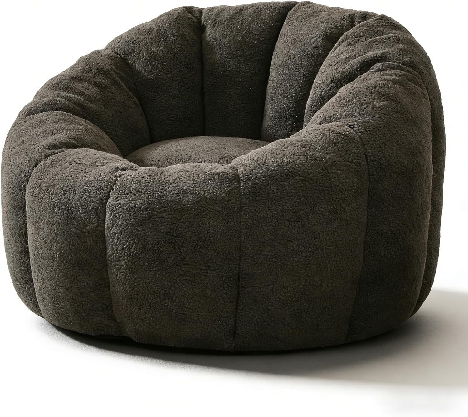 Bean Bag Chair Gaming Sofa for Adults & Kids, Big Beanbag Chairs Reading Couch with Ergonomic Armrests, Oversized Memory Foam Lounge Chair for Living Room/Bedroom, Dark Gray