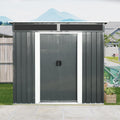 KEIKI 6x5 FT Outdoor Metal Storage Shed with Sloped Roof,Air Vents and Lockable Door for Garden Yard Lawn