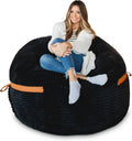 Big Joe Fuf 5Ft Foam Bean Bag Chair for Adults and Teens, Ideal for Bedroom and Living Room, Corded Plush, 5 feet Big