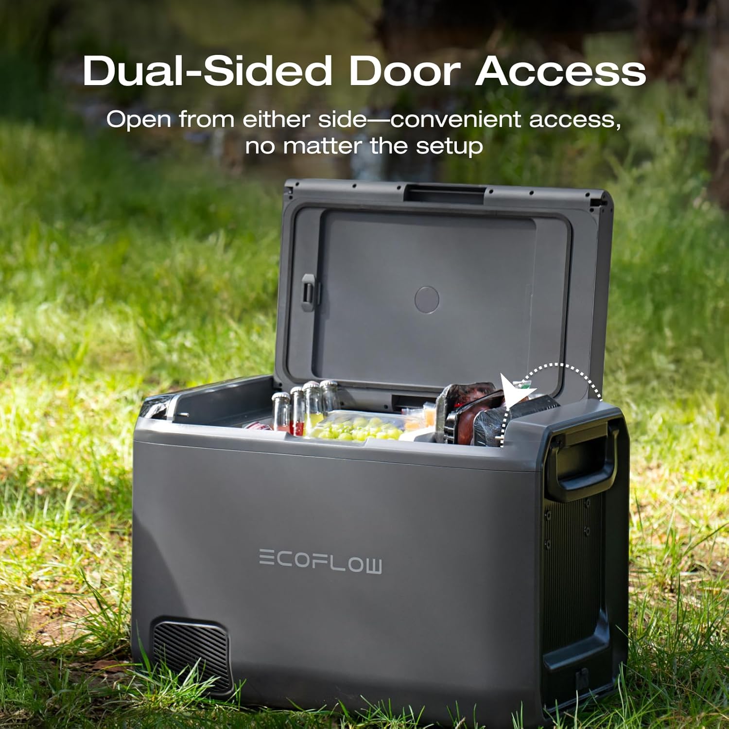 EF ECOFLOW GLACIER Classic 35L Portable Fridge Freezer, 43H Cooling Car Refrigerator, Battery Powered with App Control, 6 Charging Options, Fast&Quiet Electric Cooler for Camping, RV, Off-Grid Living