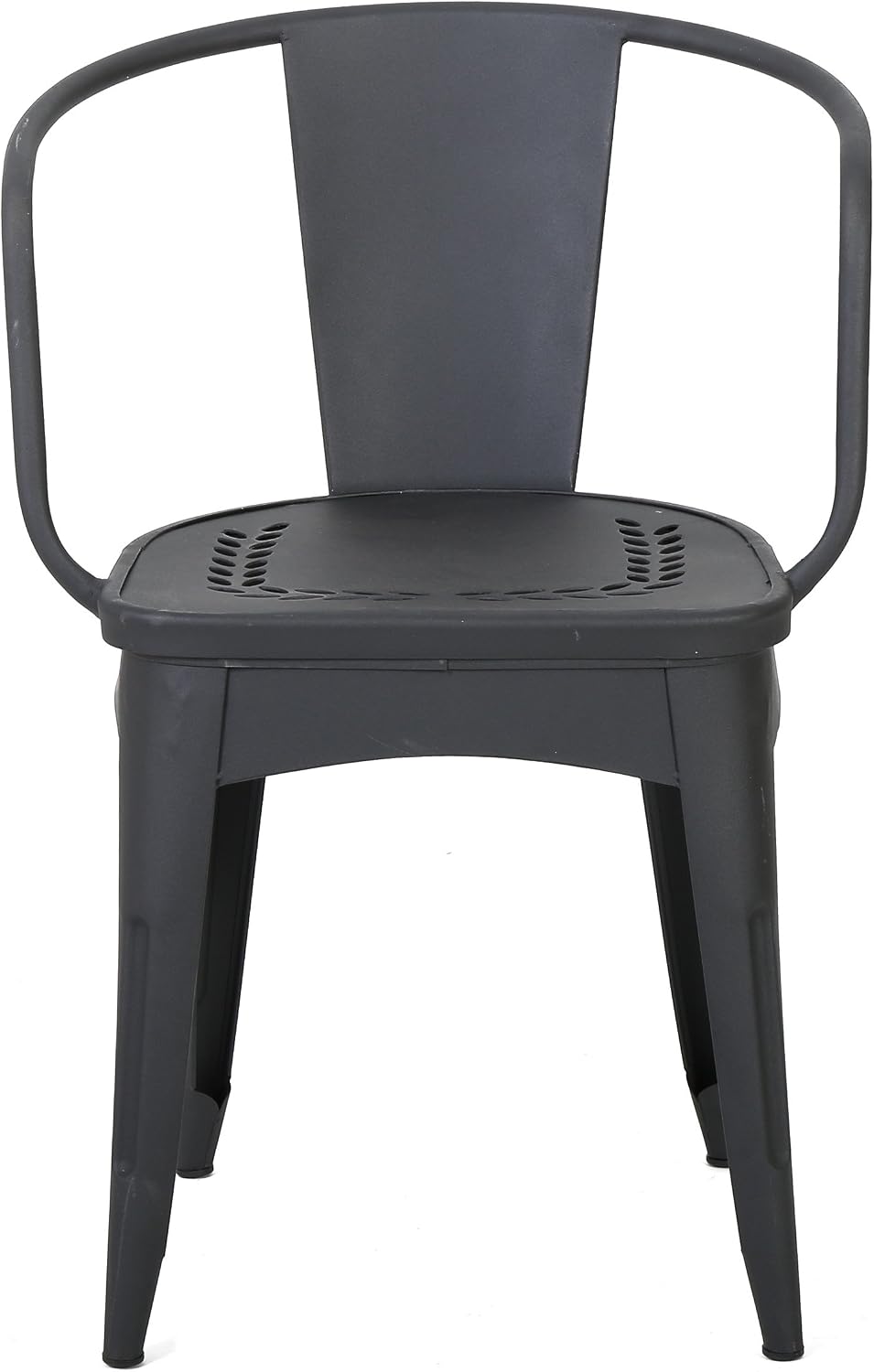 Merax 3 Pieces Bistro Set Iron Retro Bistro Table and Chairs Set of 2 Outdoor Dining Table Set for 2, Round Tabletop, All-Weather for Porch Patio Balcony Lawn Garden (Black)