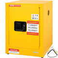 VEVOR Flammable Cabinet 17' x 17' x 22', 12 GalCold-Rolled Steel Flammable Liquid Storage Cabinet, Explosion Proof with 1 Adjustable Shelf 1 Door for Commercial Industrial Use, Yellow
