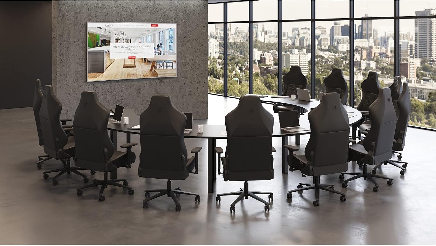 RS Gaming™ Vertex Ergonomic Faux Leather High-Back Gaming Office Chair, Black, BIFMA Compliant