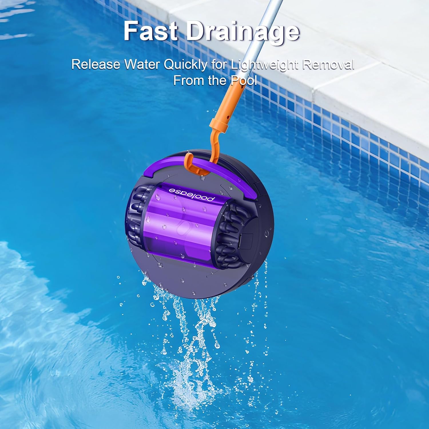 X1 Robotic Pool Vacuum for Above Ground Pool, Automatic Cordless Pool Cleaner with 45W Dual-Motor, Ideal for Above-Ground Flat Pool, 2L Debris Capacity