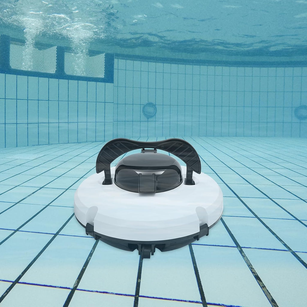 Robotic Pool Cleaner, Automatic Pool Robot Cleaner, IPX8 Swimming Pool Cleaning Machine 120 Mins Runtime, Robotic Cordless Pool Vacuum Cleaner for 1076.4ft²