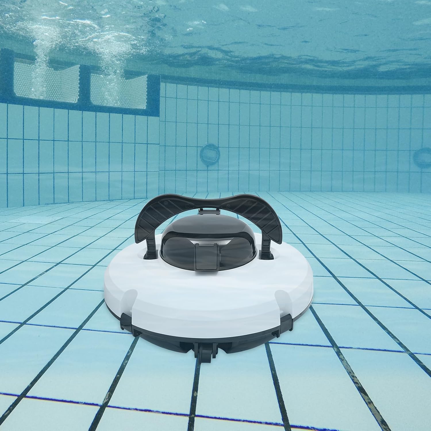 Robotic Pool Cleaner, Automatic Pool Robot Cleaner, IPX8 Swimming Pool Cleaning Machine 120 Mins Runtime, Robotic Cordless Pool Vacuum Cleaner for 1076.4ft²