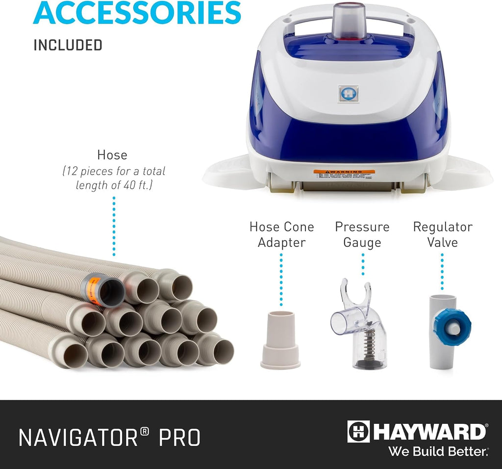 Hayward Pool Vacuum Navigator Pro Automatic Pool Vacuum for Inground Pools (Pool Cleaner for Gunite Surfaces up to 20 x 40 ft) W3925ADC Same as 925ADC