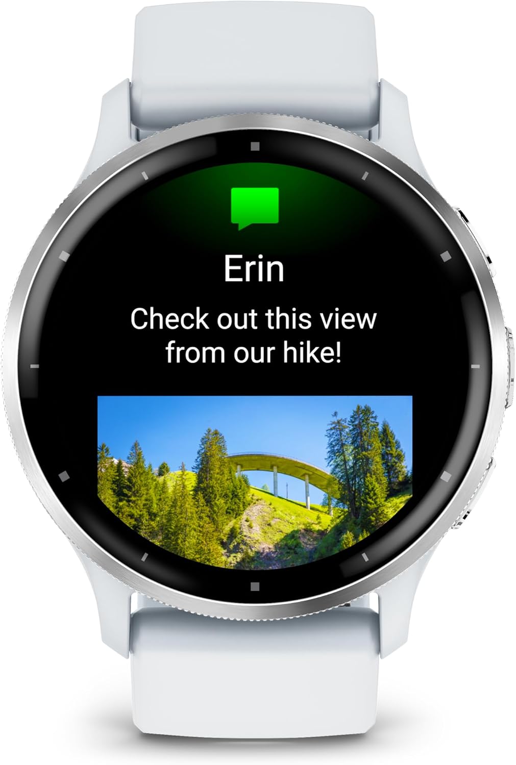 Garmin Venu 3 Advanced Fitness and Health Tracker GPS Smartwatch, 14 Days Battery Life with Silver Stainless Steel Bezel and 45mm Whitestone Case & Silicone Band 1.4 Inch AMOLED Touch Screen Display