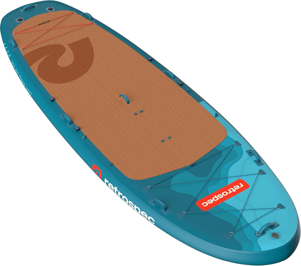 Retrospec Weekender Crew Inflatable Paddle Board - 12ft & 15ft XL Multi-Person iSUP with 400 & 1050lb Capacity & No-Slip Deck - Includes 2 Paddles & Accessories