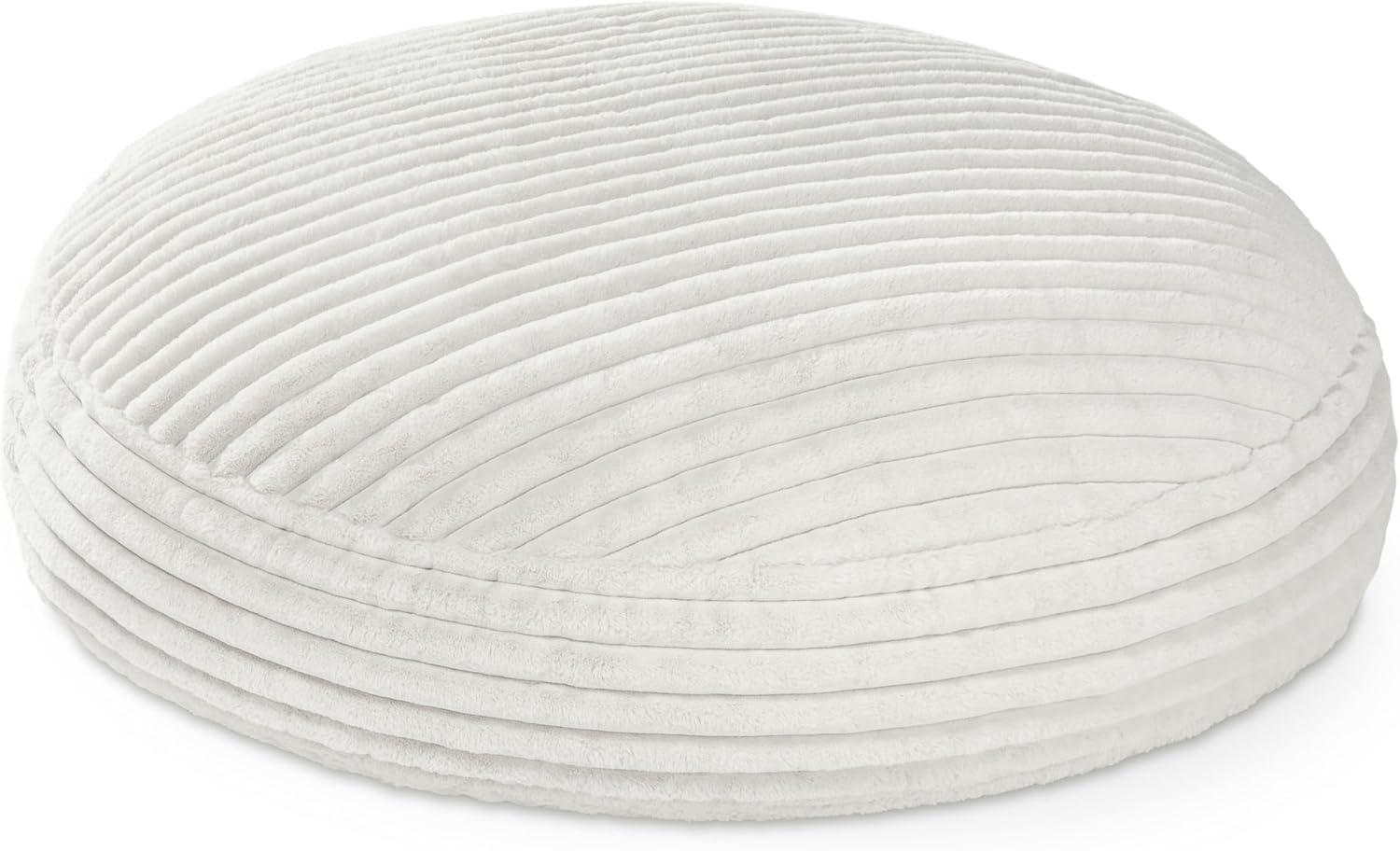 Jaxx 6 Foot Cocoon - 2-in-1 Convertible Bean Bag Bed & Large Bean Bag Chair for Adults, Premium Luxe Faux Fur - Mondo Ivory