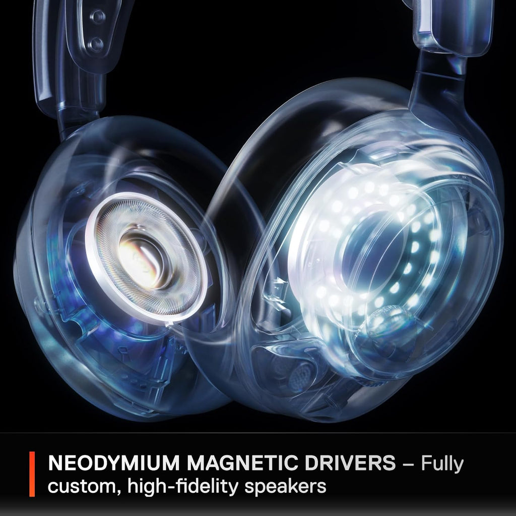 SteelSeries Arctis Nova 7P Wireless Multi-Platform Gaming Headset — Neodymium Magnetic Drivers — 2.4GHz + Bluetooth — 38Hr USB-C Battery — Gen2 AI Mic — PlayStation, PC, Switch, VR, Mobile - White