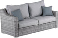 Elle Decor Vallauris Patio Outdoor Furniture Collection, Premium All Weather Wicker, Sofa, Gray
