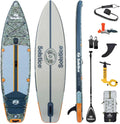 Solstice Drifter Inflatable Stand Up Paddle Board Kit | Yak Attack Accessory Mount | 11'6 x 34'' x 6'' | 350 Pound Capacity | Included Paddle Straps | Military Grade Materials, Green Camo (36116)