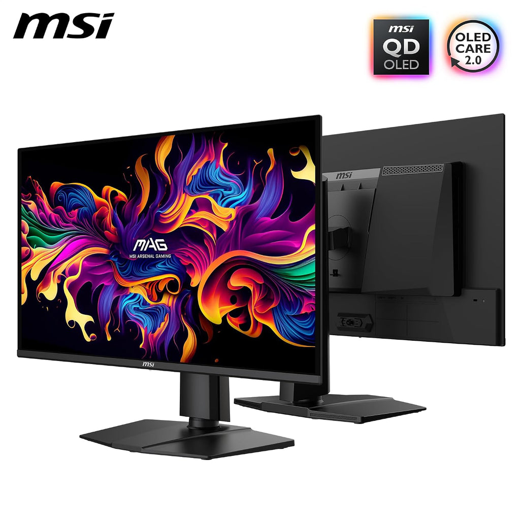 msi MAG 274QP QD-OLED X24 27-Inch WQHD Gaming Monitor, 2560 x 1440 Quantum Dot OLED Panel, 240Hz, 0.03ms, Adaptive-Sync, HDMI2.1, DP 1.4a, Tilt/Height Adjustable, Black