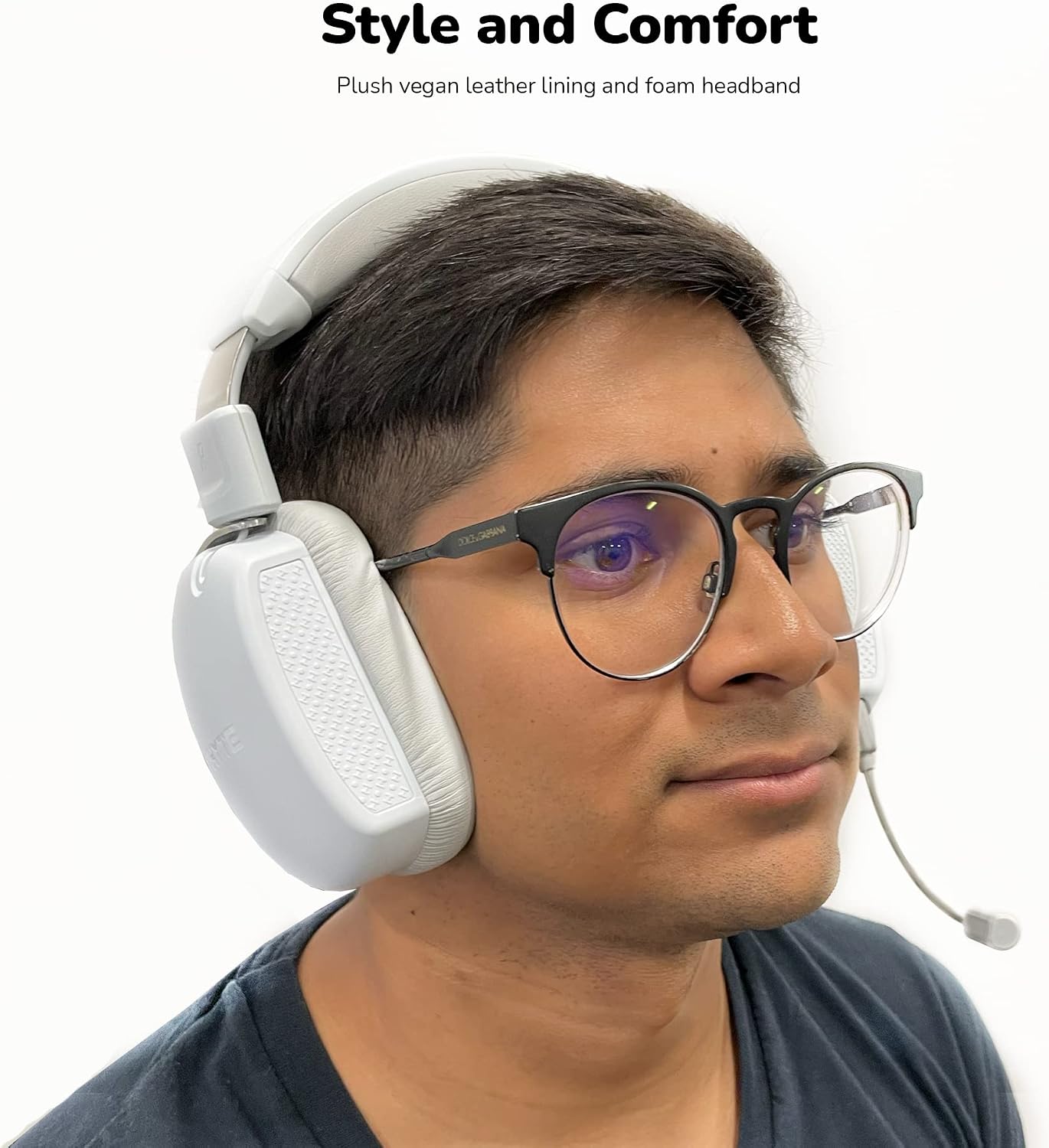 Hyte Eclipse HG10 Wireless Gaming Headset, 2.4 GHz Wireless Performance, USB-C, Detachable Mic, 30 Hour Battery, for PC, PS4, PS5, Switch Grey
