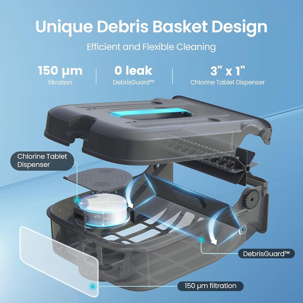 AIPER Surfer S2 Robotic Solar Pool Skimmer with APP Support, 24/7 Cleaning, Dual Charging Modes, Smart Obstacle Avoidance, Ideal for Most Swimming Pool Types