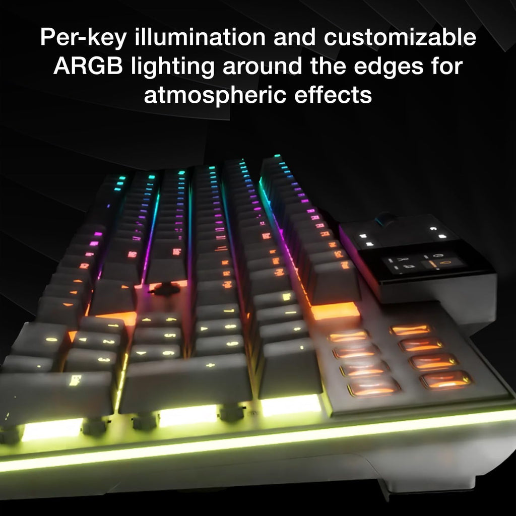 be quiet! Dark Mount Mechanical Keyboard | Tactile | Hot-Swappable Lubricated Silent Switches | Detachable Numpad and Media Dock | Programmable ARGB Keys | Quality PBT Double Shot Keycaps | BT002US