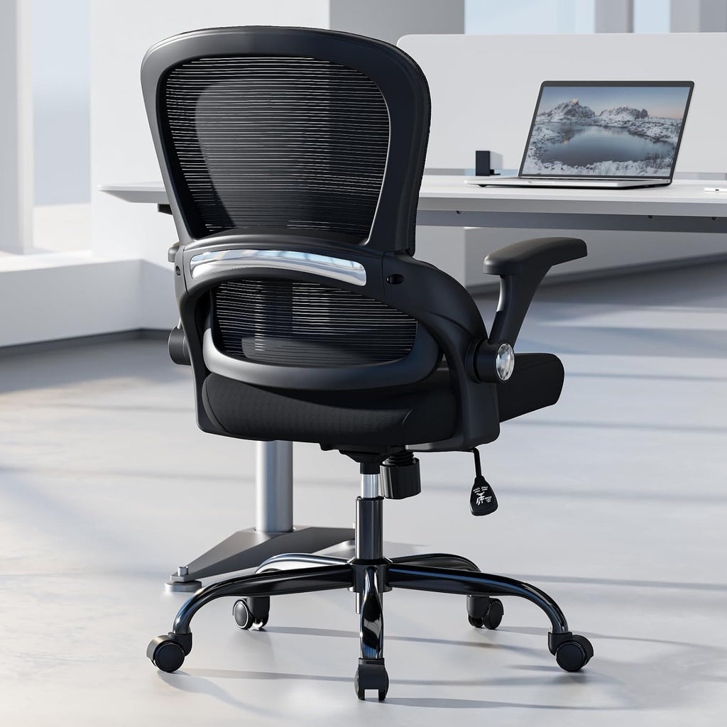 TRALT Office Chair - Ergonomic Office Chair with Back Support, Home Office Desk Chairs, 330lbs Wide Seat Big and Tall Office Chairs, Comfy Desk Chair for Work, Study, Office, Gaming (Black)