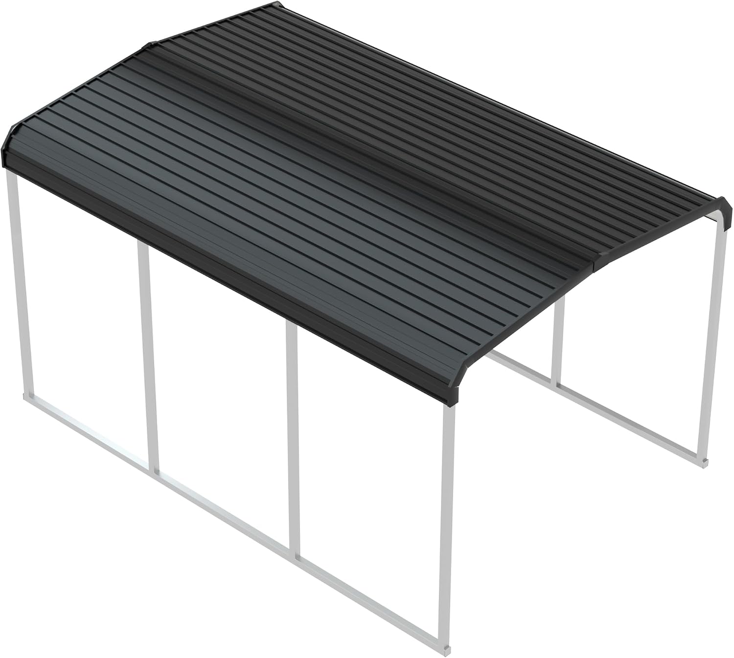 Xilingol Metal Carport, Heavy Duty Carport Canopy with Galvanized Steel Frame and Roof, Outdoor Storage Shed, Car Tent Garage Shelter for Pickup, Truck, Boat and Tractor (10x15 FT)