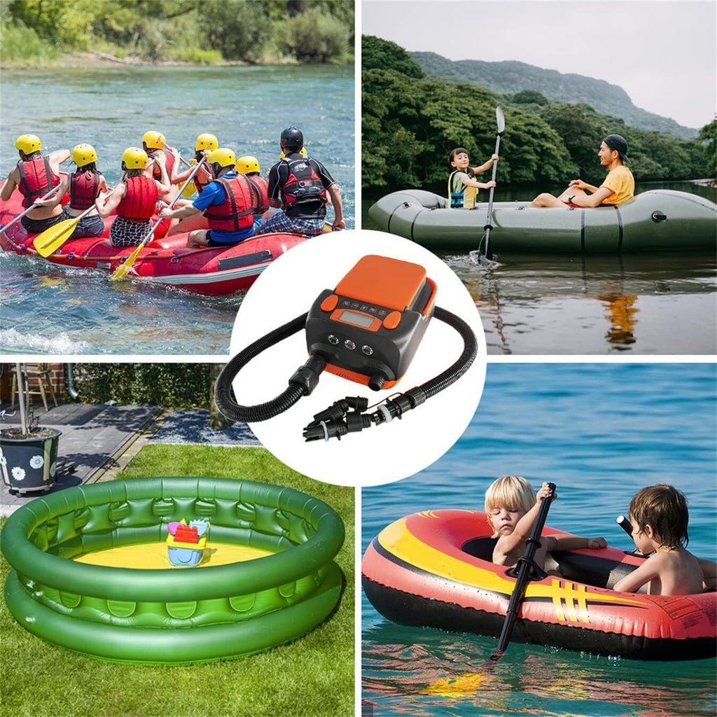 Paddle Board Air Pump,Rechargeable LCD Electric Air Pump,6000mah Rechargeable AC 110V/ DC 12V Powered High Pressure SUP Air Inflator/Deflator for Air Mattresses