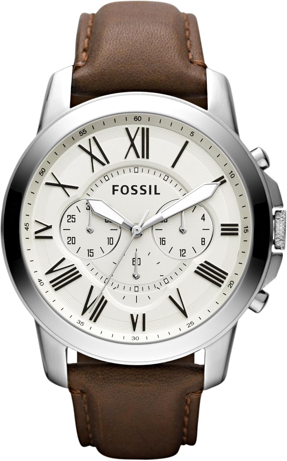 Fossil Men's Watch, Grant Quartz Stainless Steel Chronograph Watch for Men