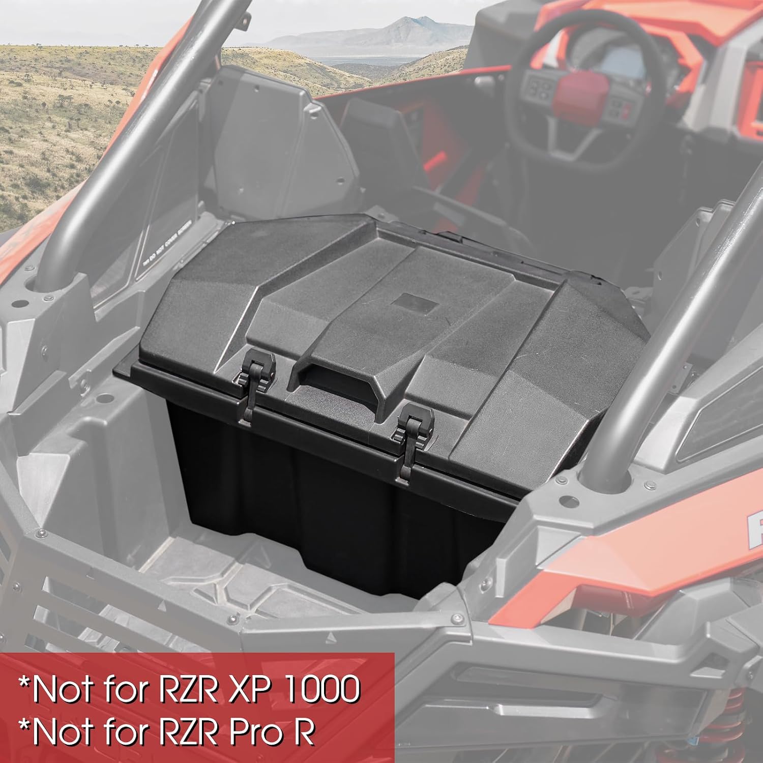 A & UTV PRO 42 QT Rear Cargo Box for 2020-2026 Polaris RZR PRO XP/RZR PRO XP 4/2022-2024 RZR Turbo R Accessories, Water Resistant Storage Bin, Replace OEM # 2883752, NOT FIT RZR XP 1000 Model