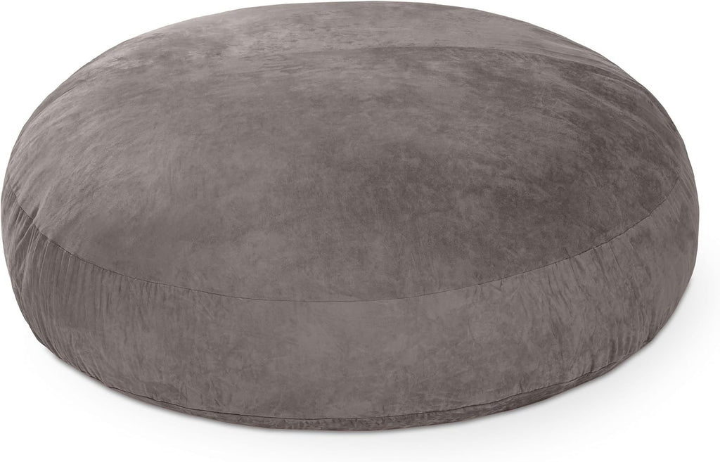 Jaxx 6 Foot Cocoon - 2-in-1 Convertible Bean Bag Bed & Large Bean Bag Chair for Adults, Charcoal
