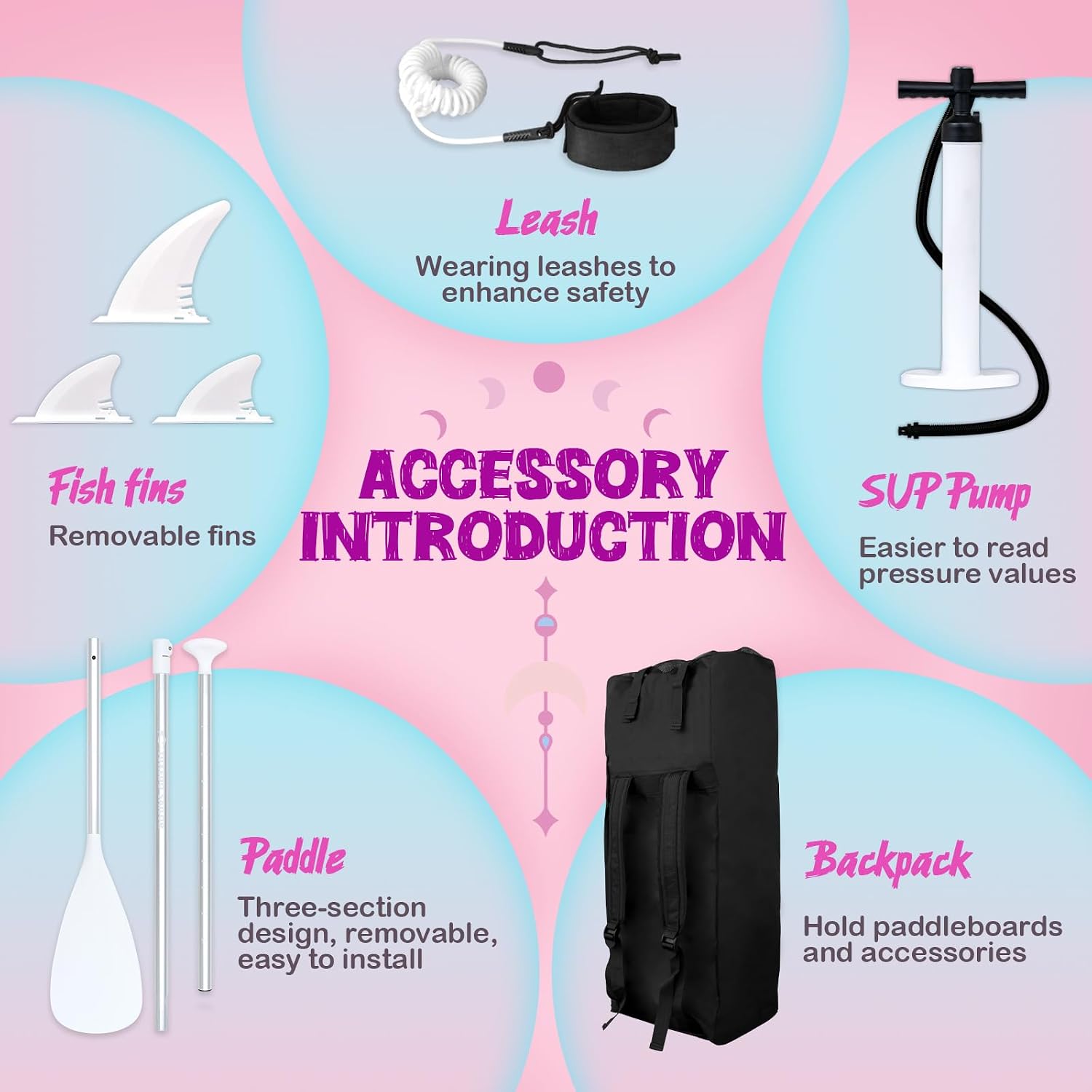 Tuxedo Sailor 10'6'/11' Inflatable Stand Up Paddle Board with SUP Accessories, Anti-Slip EVA Deck and Large Fin, Paddle Boards for Adults & Youth of All Skill Levels