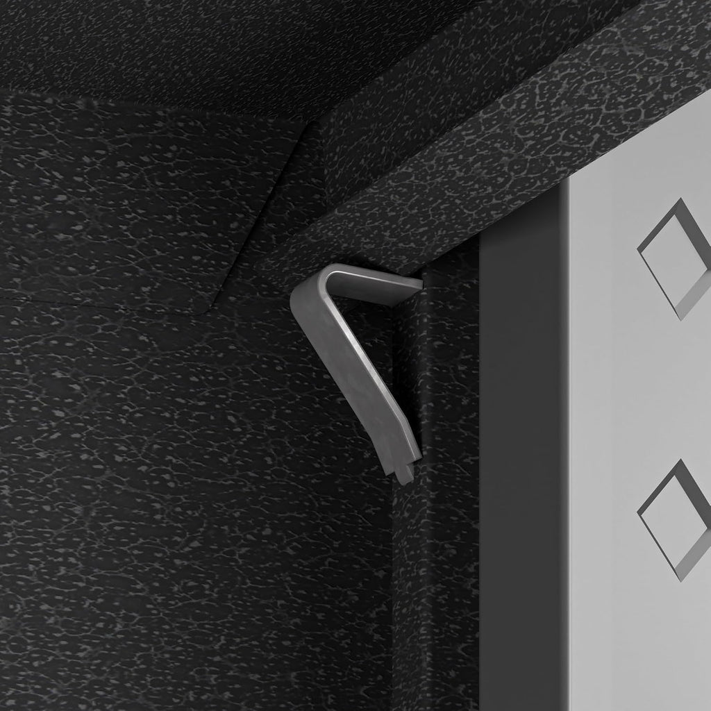 Manhattan Comfort Fortress Standing Cabinet Storage, Black/Gray