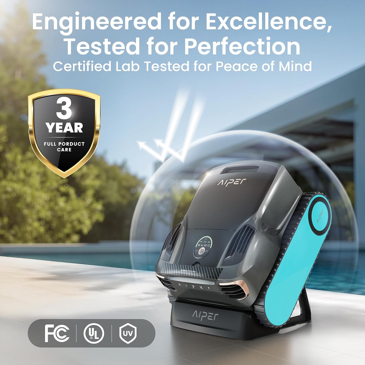 Aiper Scuba X1 Pro Max All-in-One Pool Cleaning Robot & Skimmer with 8,500 GPH Suction, Ultra-fine Filtration, Smart Surface Parking, for All Inground Pools, Blue