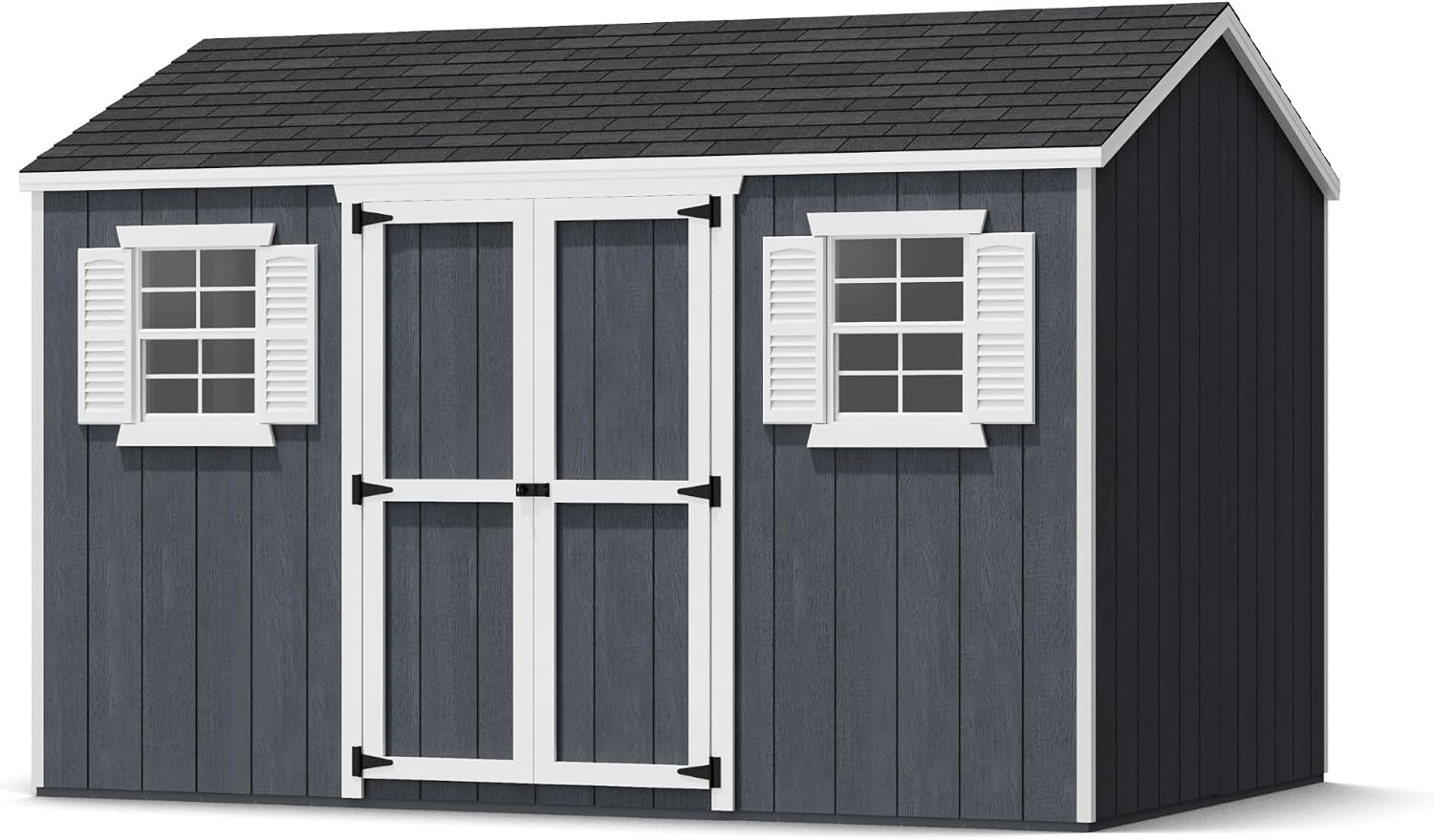 Little Cottage Co. 8x12 Value Workshop Shed with Operable Windows and Floor, Outdoor Wood Storage Do-It-Yourself Precut Kit