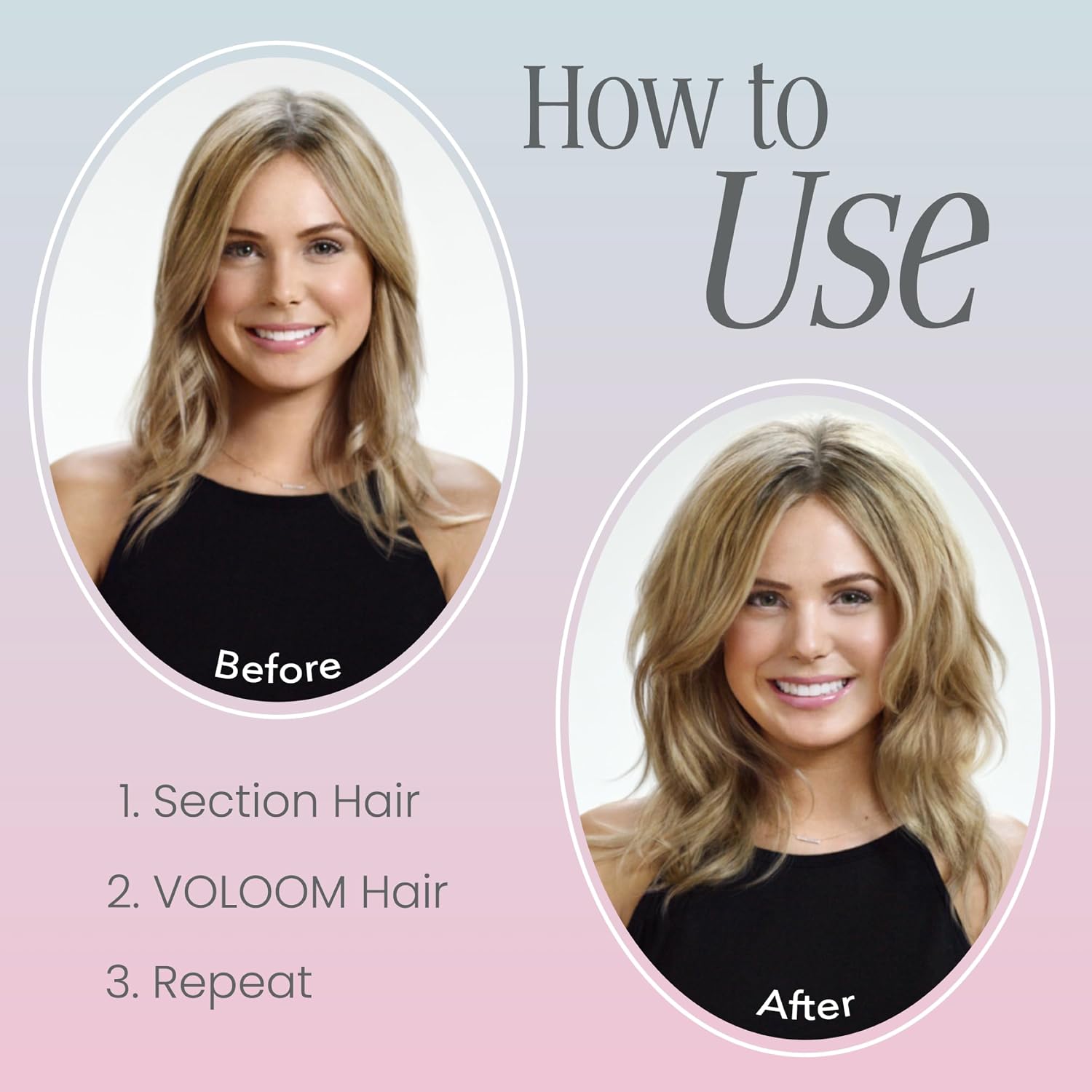 VOLOOM Classic 1-1/2' Inch Professional Volumizing Ceramic Flat Iron - Hair Volumizer & Styling Tool with Adjustable Temp & Auto Shut-Off for Lasting Volume for Thicker Hair - Heat Resistant Case