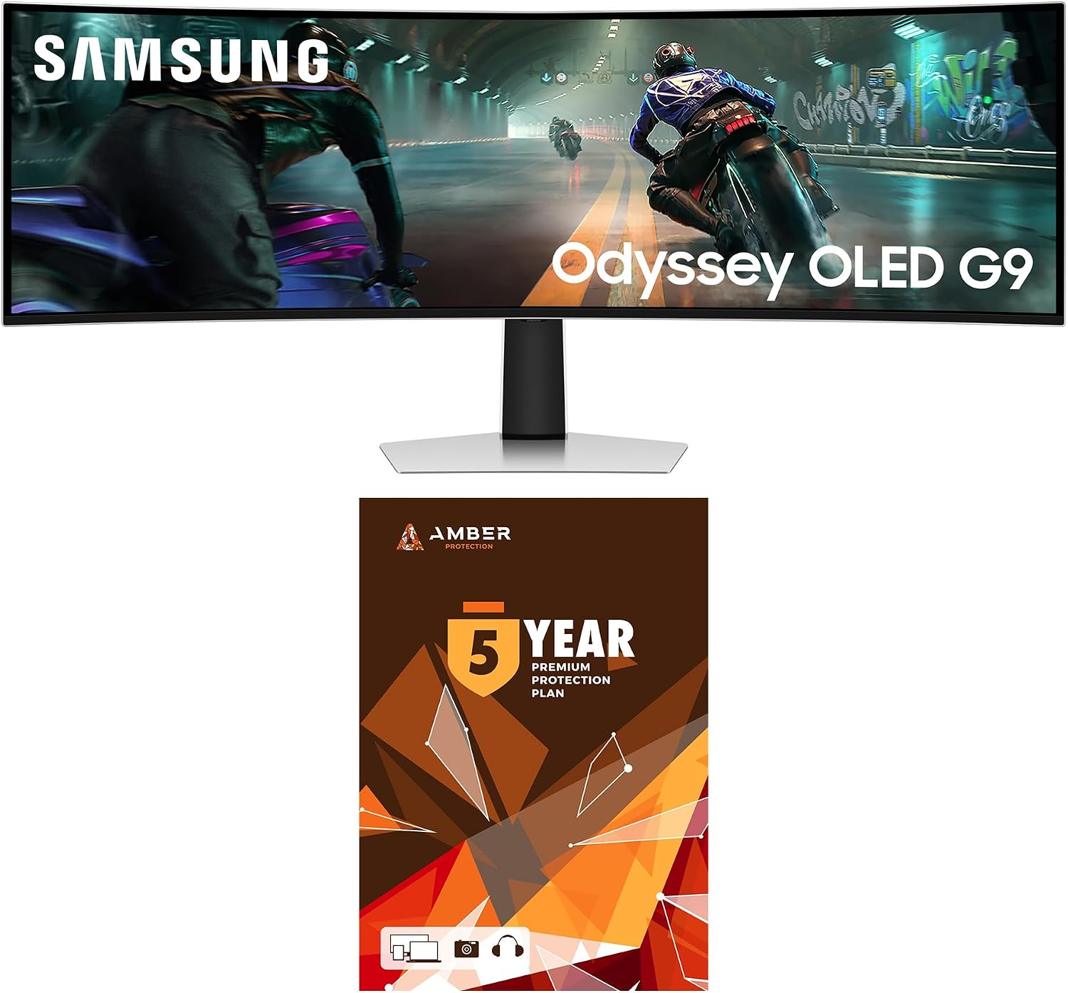 Samsung LS49DG910SNXZA 49 Inch Odyssey Dual QHD 144Hz Curved Gaming Monitor with 5 Year Amber Protection Plan (2024)
