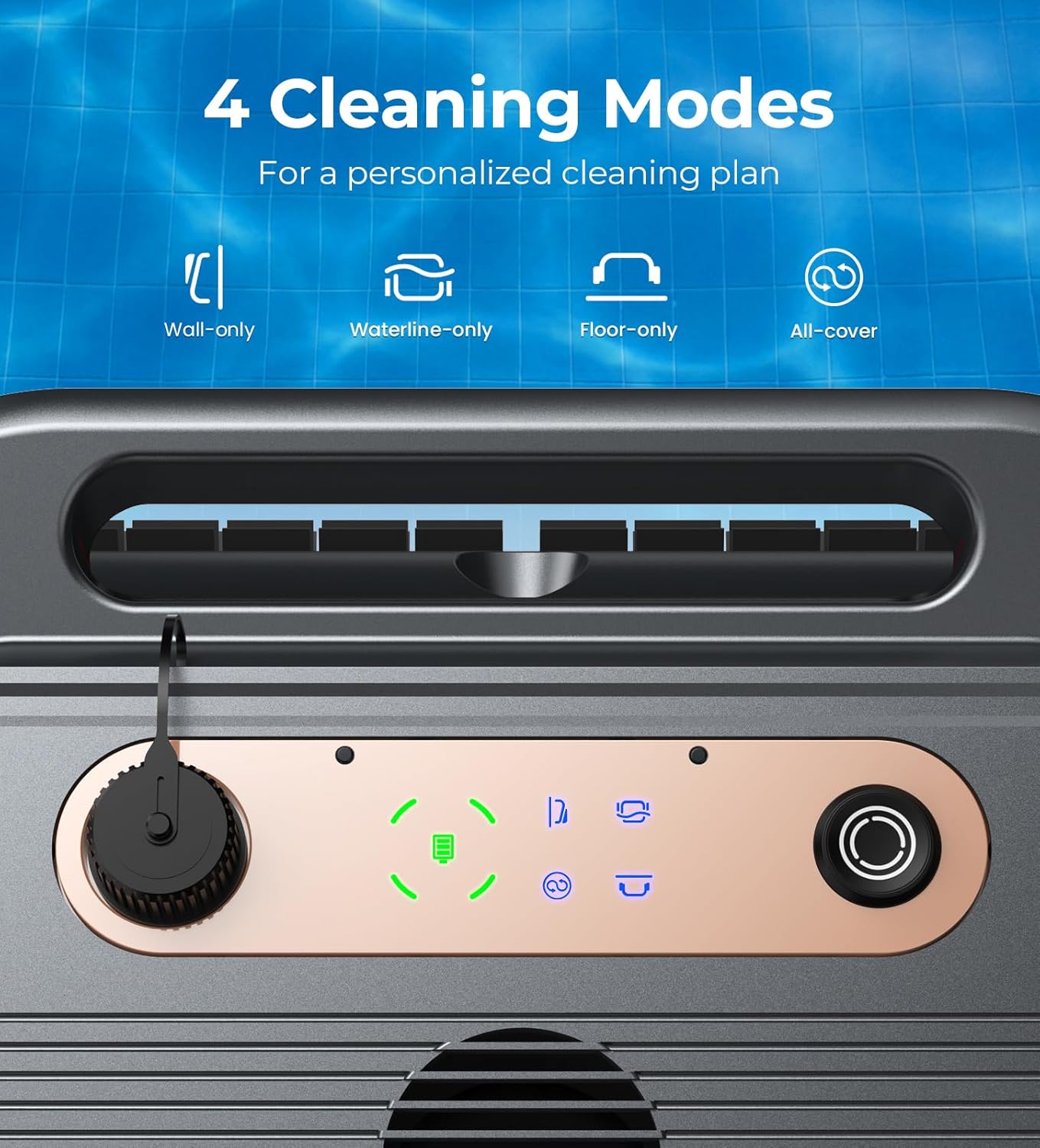 U8 Cordless Robotic Pool Cleaner, Wall & Waterline Cleaning, Smart Navigation, Auto-Docking, 150 Min Runtime, Pool Vacuum Robot for Inground & Above-Ground Pools up to 2600 Sq.ft