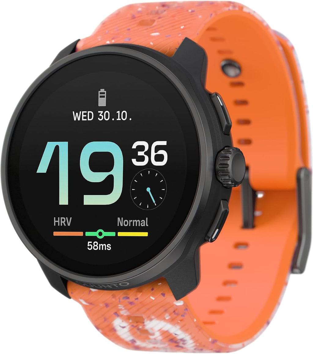 SUUNTO Race S GPS Sports Watch, 1.32' AMOLED Touchscreen w/Crown, 13 Days Battery Life, Training & Sleep Health Tracking, Dual-GNSS, 32GB Global Offline Maps, Lightweight for Running, Power Orange