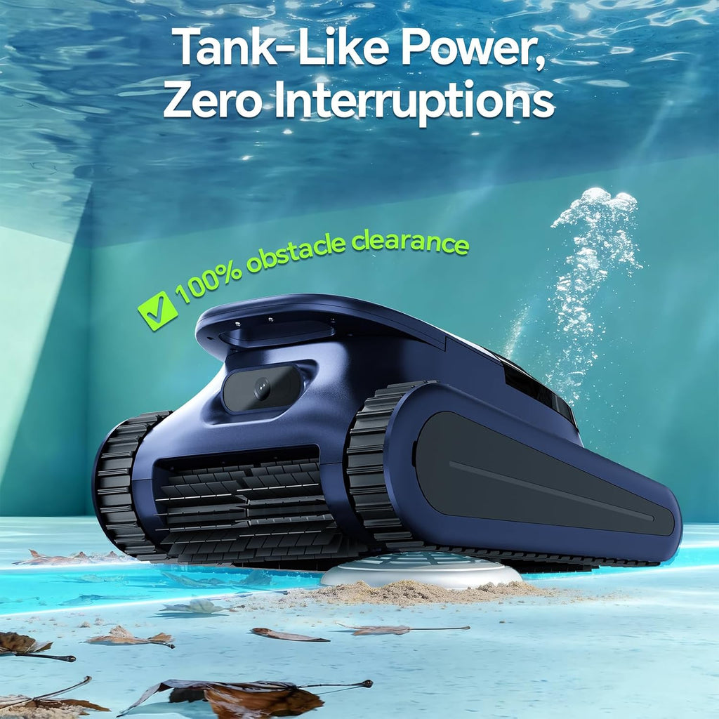 Pool Vacuum for Inground Pools & Above Ground Pool, Cordless Robotic Pool Cleaner with 180W Brushless Motor, 3-Hour Runtime, Wall-Climbing Pool Robot Scrubber for Pools up to 2150 Sq.Ft.