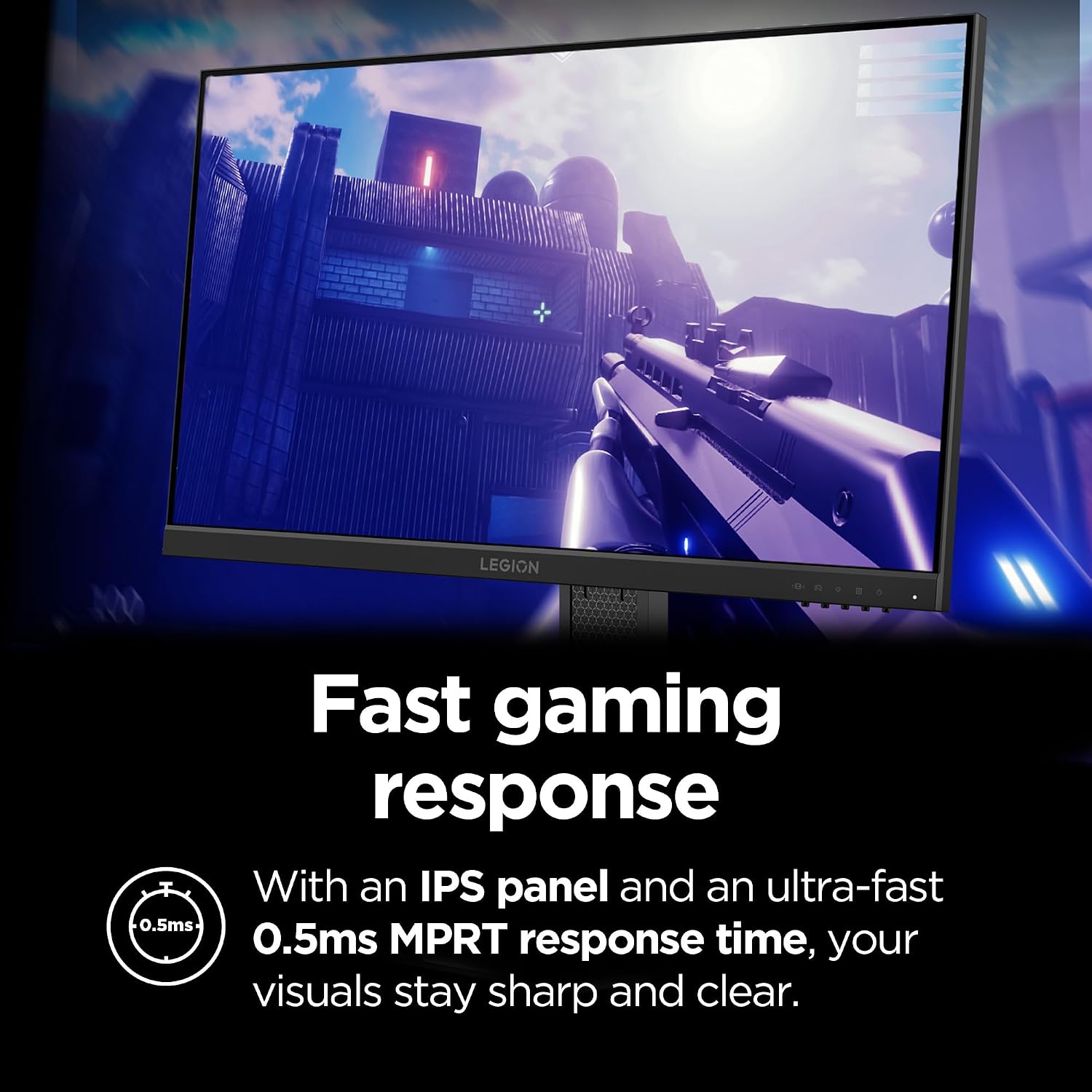 Lenovo Legion 24-10 Gaming Monitor - 23.8' IPS FHD Display - 240Hz - 0.5ms MPRT - AMD FreeSync Premium - HDR10 - Ergonomic LTPS Stand - HDMI 2.1 and DisplayPort 1.4 - Raven Black