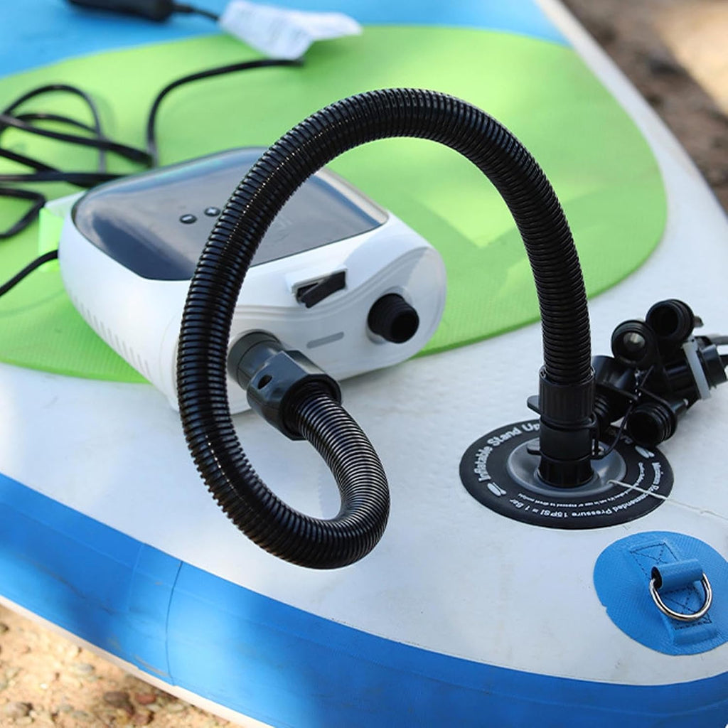 Estink Paddle Board Pump Electric Portable Pump, Compact Lightweight Design, High Capacity Rechargeable Battery, Inflates 20PSI with LCD Screen, 7 Adapters for Paddleboard