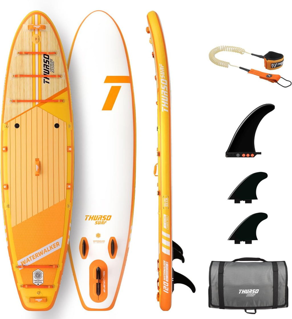 THURSO SURF Inflatable Stand Up Paddle Board All-Around SUP Waterwalker 120 10'×30''×6'' Stable and Lightweight, Non-Slip Deck with SUP Accessories for All Skill Levels for Surfing, Traveling, Yoga