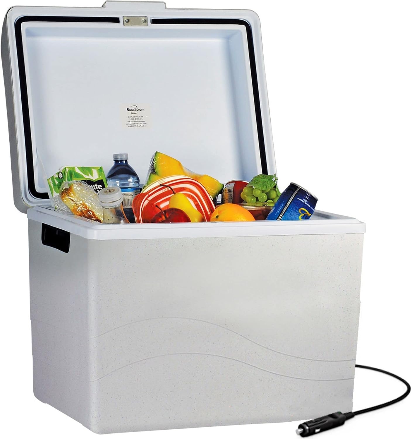 Koolatron 12V Iceless Cooler & Warmer – Portable Electric Cooler/Nevera Portátil Eléctrica for Car Truck Camper Boat, Hard Sided Mini Fridge for Camping Picnic Travel Lunch Food Drinks Office 45 qt