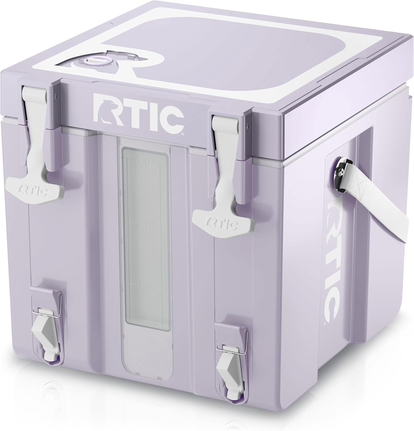 RTIC Halftime Water Cooler Portable Carrier Container, Drink Beverage Dispenser, Stackable with 2 Taps, Bottleless, BPA-Free, for Sports, Camping, BBQ, Parties, Picnic, & More, Dusty Lilac