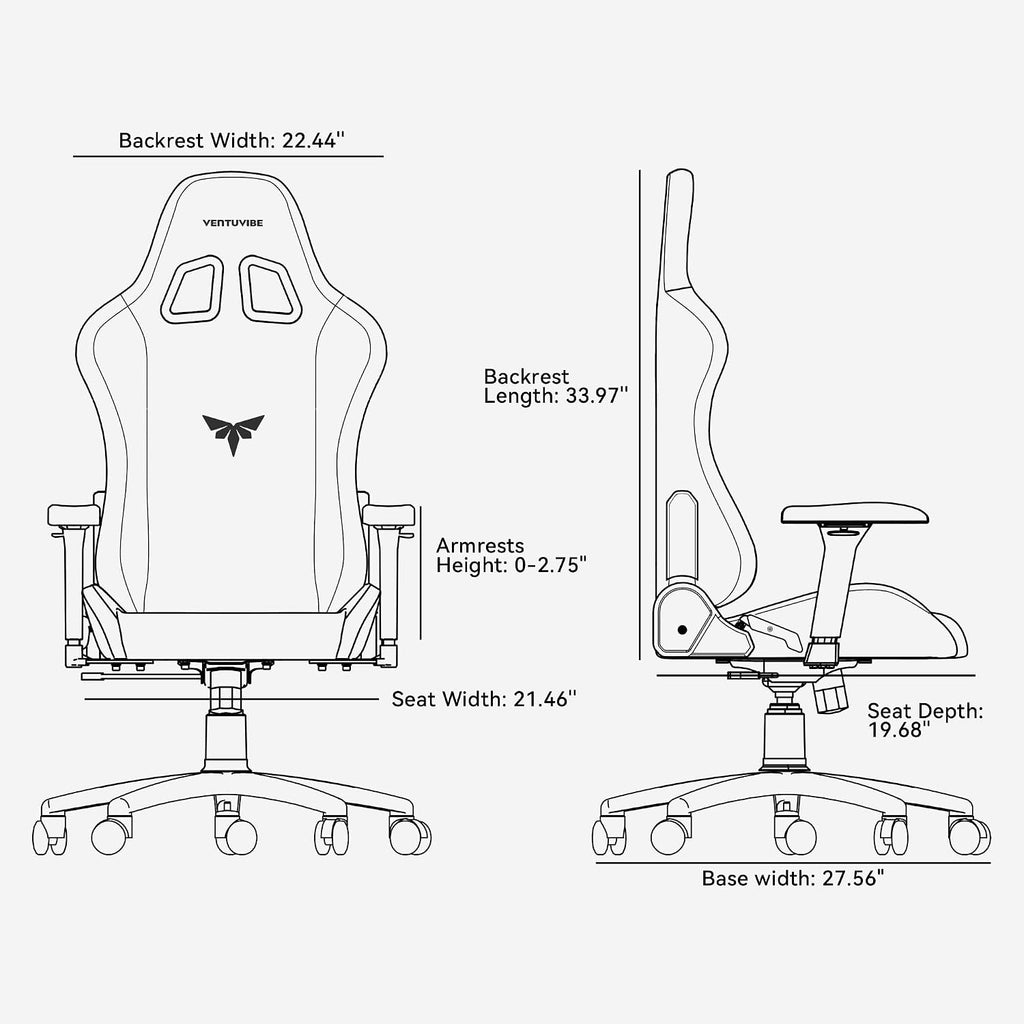 Gaming Chair, Black Ergonomic Computer Chair for Adults, Big and Tall Gamer Chair with Memory Foam Headrest, 4D Adjustable Armrests, Fabric Reclining High-Back for Home Office and Gaming