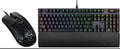 ASUS TUF M4 Air Wired Gaming Mouse-P307, Durable and Ultralight Air Shell Design, 16,000 DPI Optical Sensor, Six Tactile Buttons, IPX6 Water Resistance Bundle with ROG Strix Scope II Gaming Keyboard