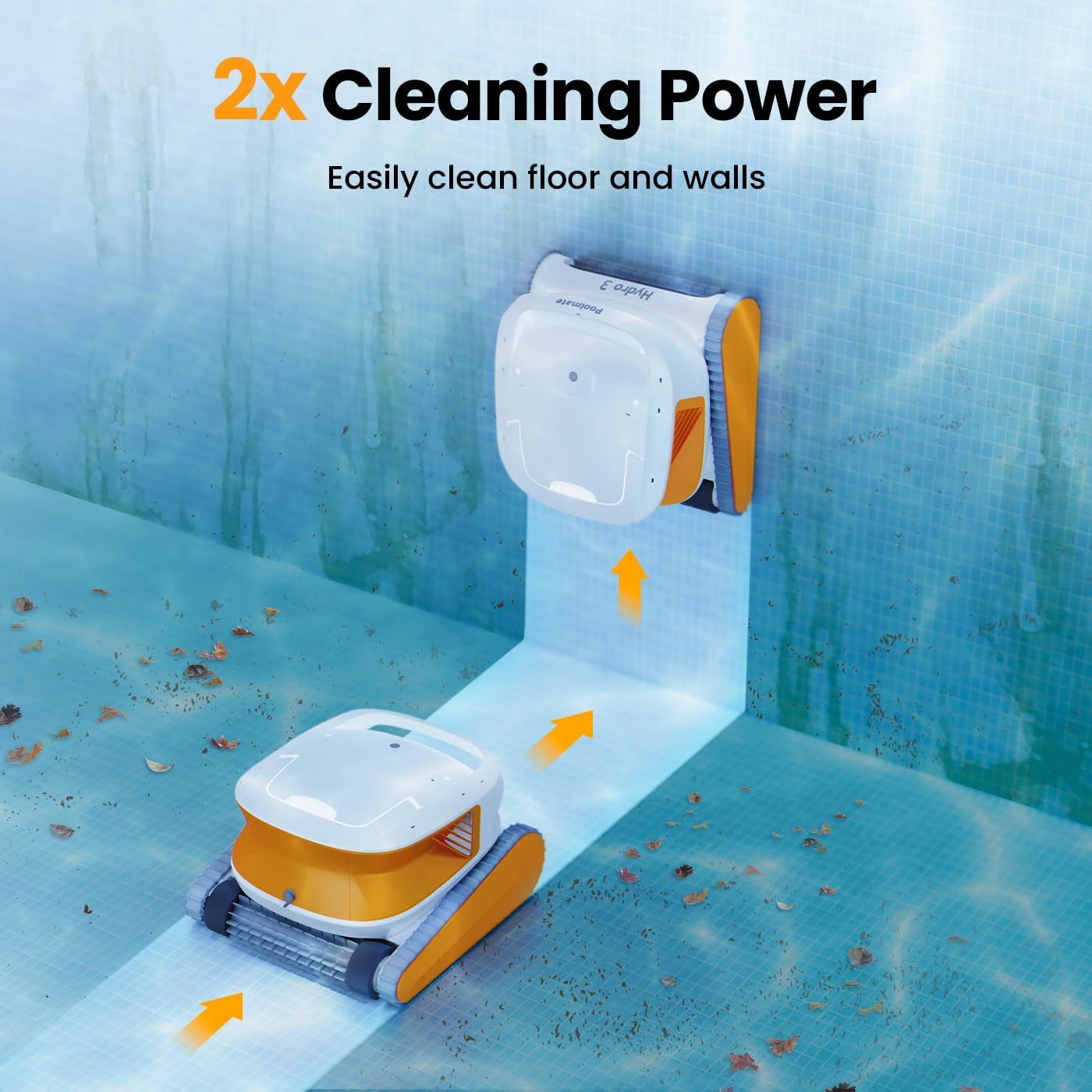 2026 Chasing Hydro 3 Robotic Pool Cleaner for Inground/Above Ground Pools, 150W Cordless Pool Vacuum, Max 200min Runtime, 4.1L Filter Basket, Auto Waterline/Wall Cleaning, Max 1076 sq.ft Coverage