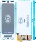 SOLSTICE Sol Fit Inflatable Stand-Up Paddleboard & Aquatic Fitness Mat with 7'10' Non-Slip Traction Pad - Floating Exercise Platform for Yoga, Pilates & Meditation, Includes Pump & Carry Bag
