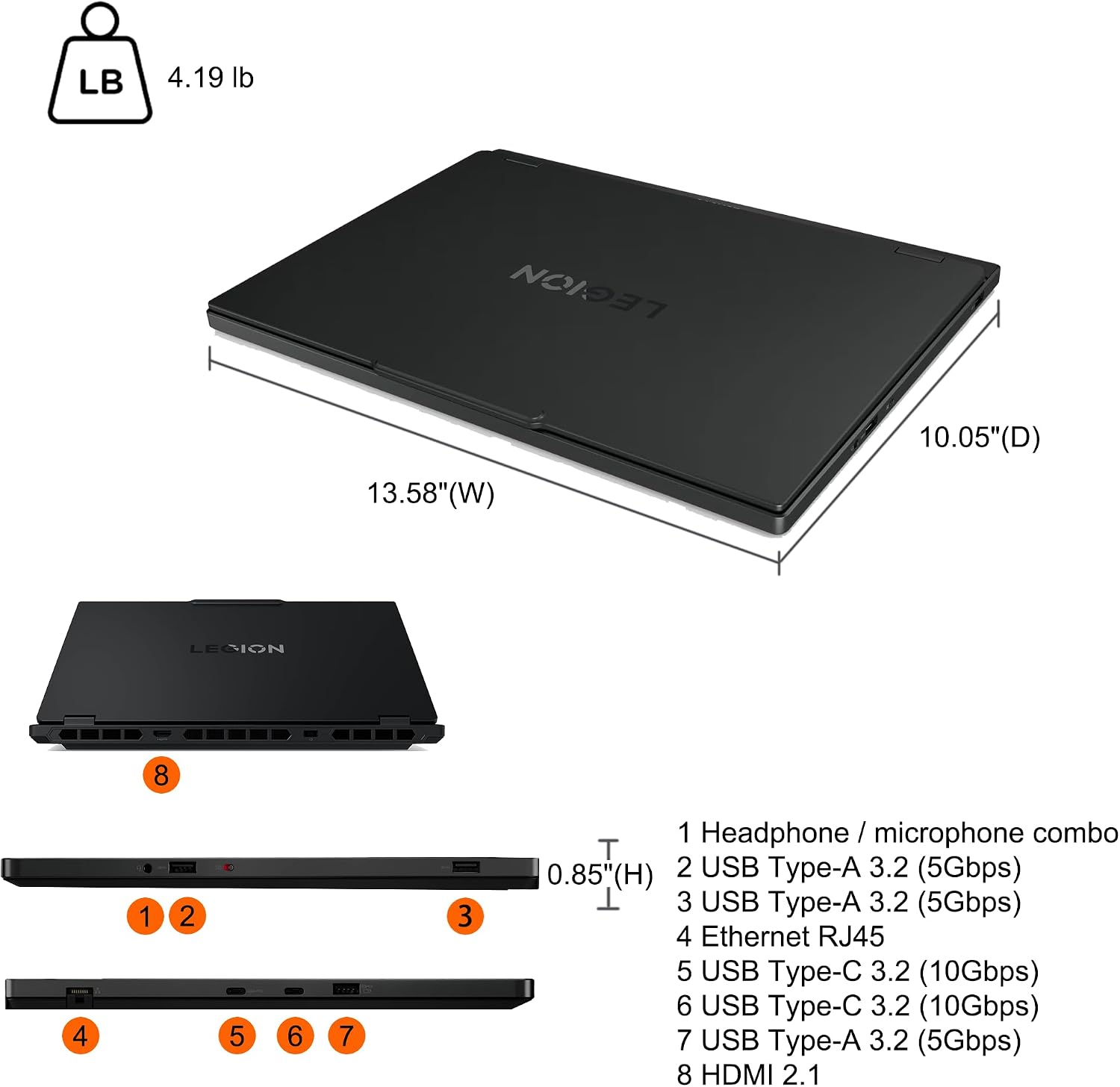Lenovo Legion 5i AI-Powered Gaming Laptop 15.1' WQXGA 2560x1600 OLED 165Hz Intel 24-core i9-14900HX 32GB RAM 1TB SSD GeForce RTX 5070 DLSS4 (Up to 798 AI Tops) RGB Backlit Win11 ICP Hub